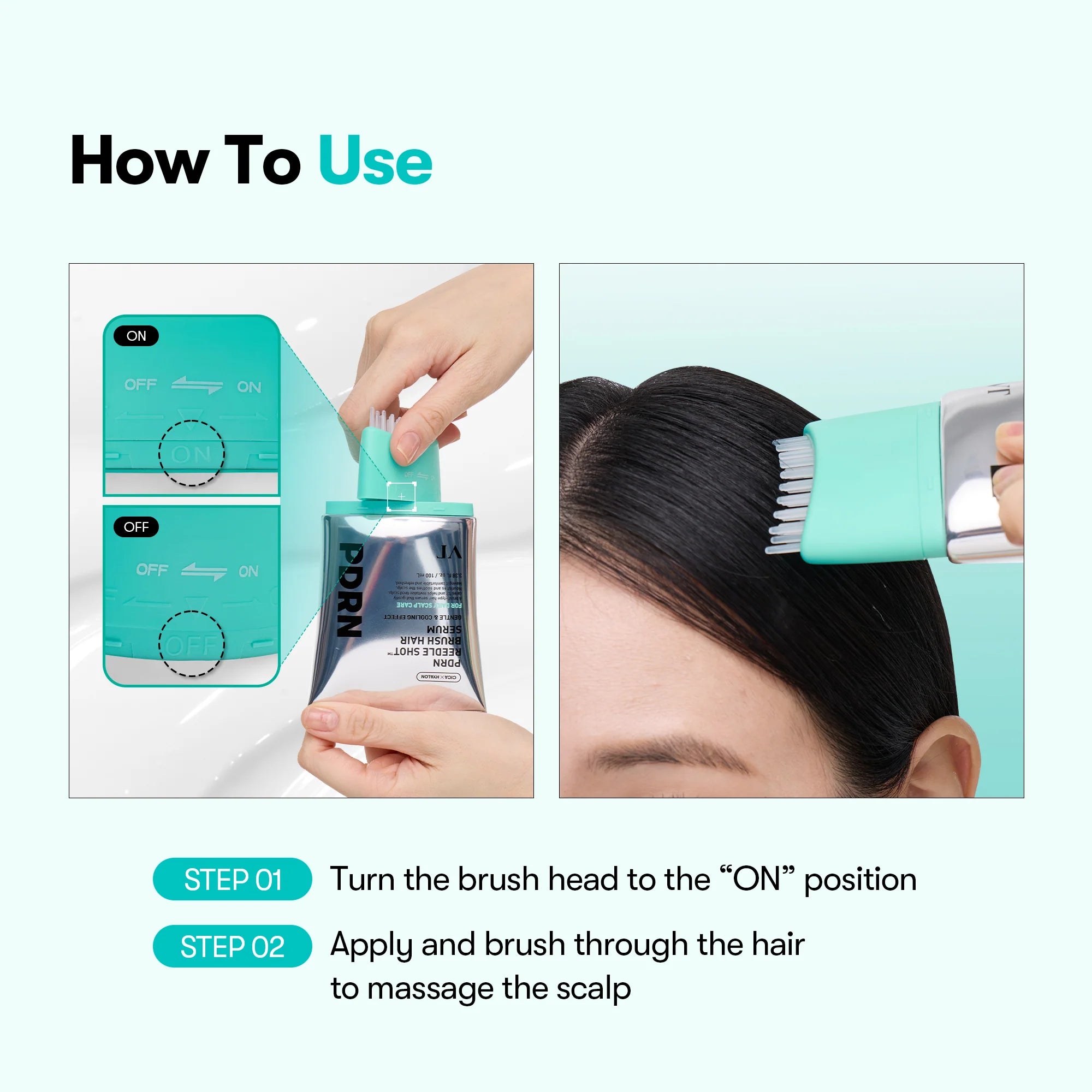 PDRN Reedle Shot Brush Hair Serum
